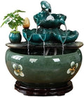 Indoor Waterfall Fountain Tabletop Fountains Ceramic Fish Tank Home Office Desktop Decorations for Meditation Relaxation,S