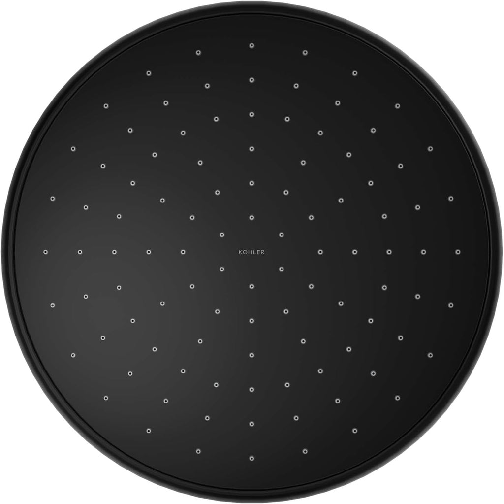 Kohler 13694-BL Traditional 12' single-function rainhead, 2.5 gpm, Matte Black