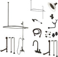 Kingston Brass CCK2145HCPL Vintage Clawfoot Tub Faucet Package, Oil Rubbed Bronze, 61.25 x 36.38 x 30.5