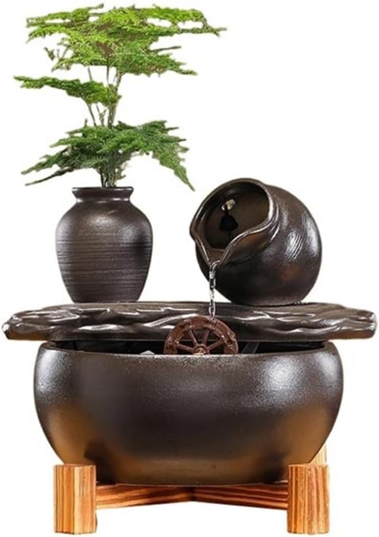 Tabletop Fountain Desktop Fountain Water Fish Tank Landscape Office Living Room Home Decor