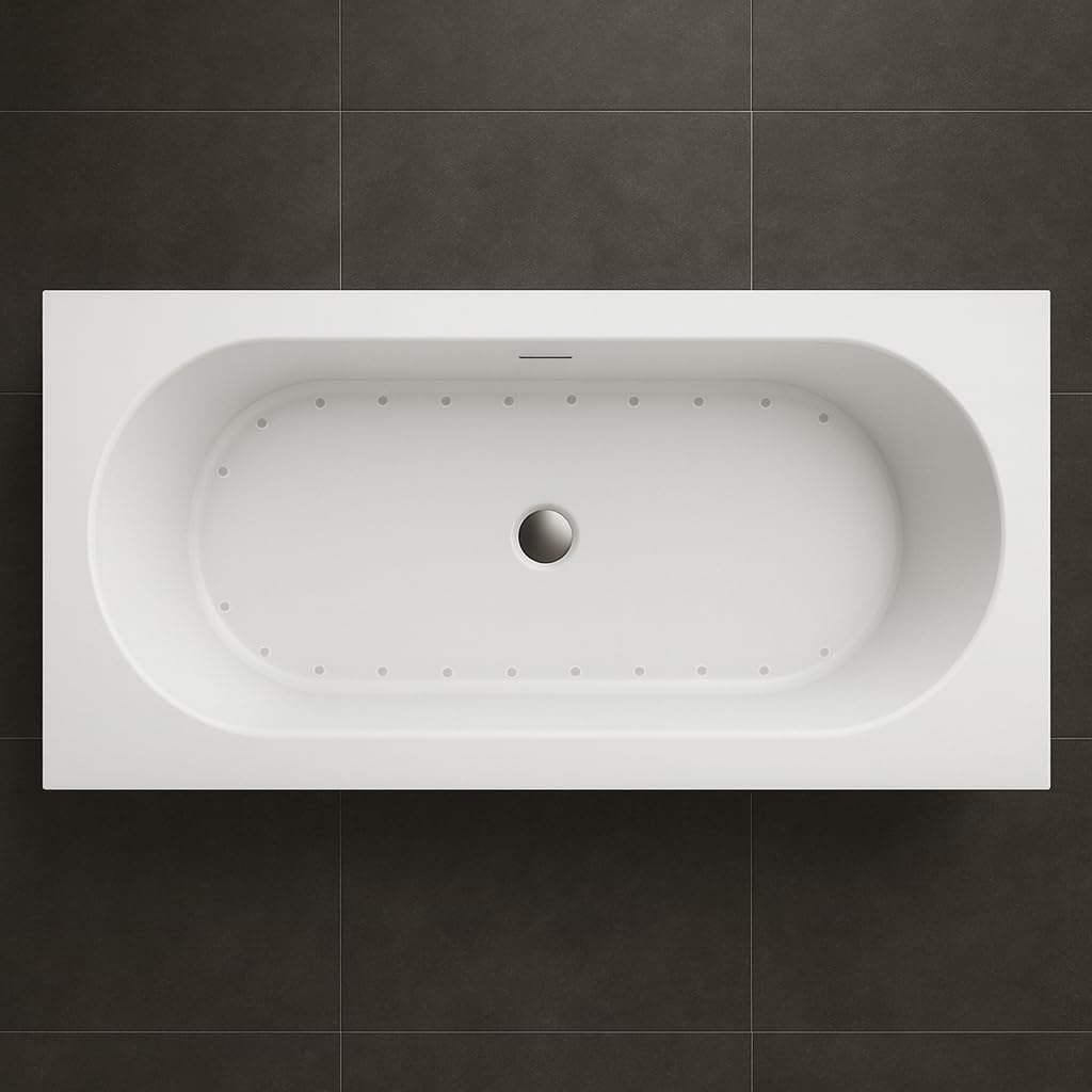 Carver Tubs - Aphrodite 67'- Modern Freestanding Bathtub With Heated Jetted Air Massage - Rectangle Shape Oval Feature Spacious Acrylic Fiberglass Tub With Chrome Drain - 67'L x 31.5'W x 23'H