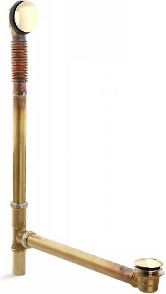 Kohler K-7265-AF 1-1/2' Toe-Tap Adj 20' to 26' Bathtub Drain French Gold