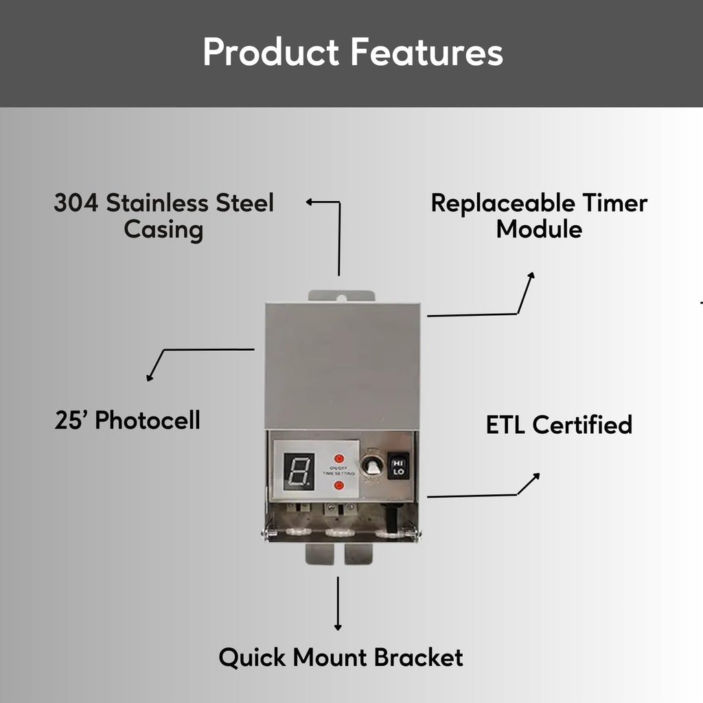 Ironsmith Lighting Products Multi-Tap Wall Mount Low Voltage Transformer - UL/ETL Listed, 12-15 Volt, Transformers for Indoor, Outdoor Lights, Garden Lights, Landscape Lighting - 150 Watt