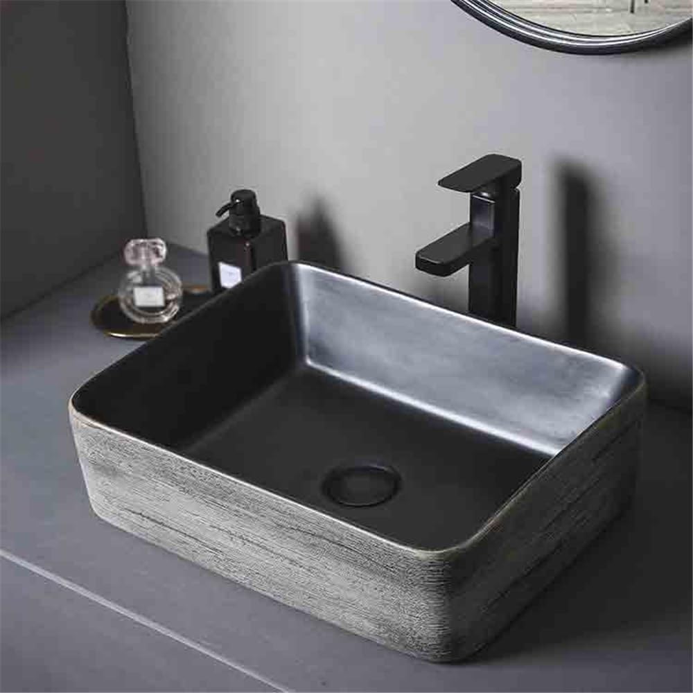Bathroom Sinks Small Countertop Basin Oval Washbasin Household Bathroom with Accessories Console Sinks(