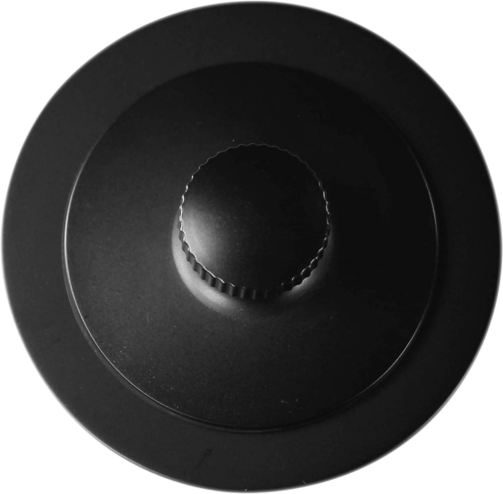 Westbrass D94K-50-62 Twist & Close Bathtub Drain Stopper with 2-Hole Faceplate and Adapter Bushing, Matte Black (50-Pack)
