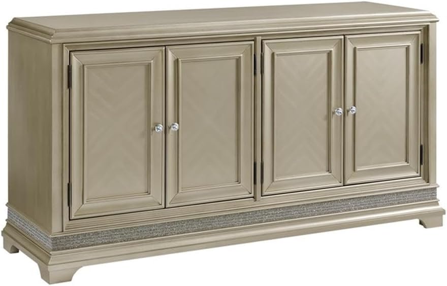 Pemberly Row Transitional Wood King Bedroom Set, Gray Finish, 5-Piece Collection with Mood Lighting Headboard, USB Ports, Hidden Nightstand Storage, Felt-Lined Top Drawers, Cedar Veneer Bottom Drawers