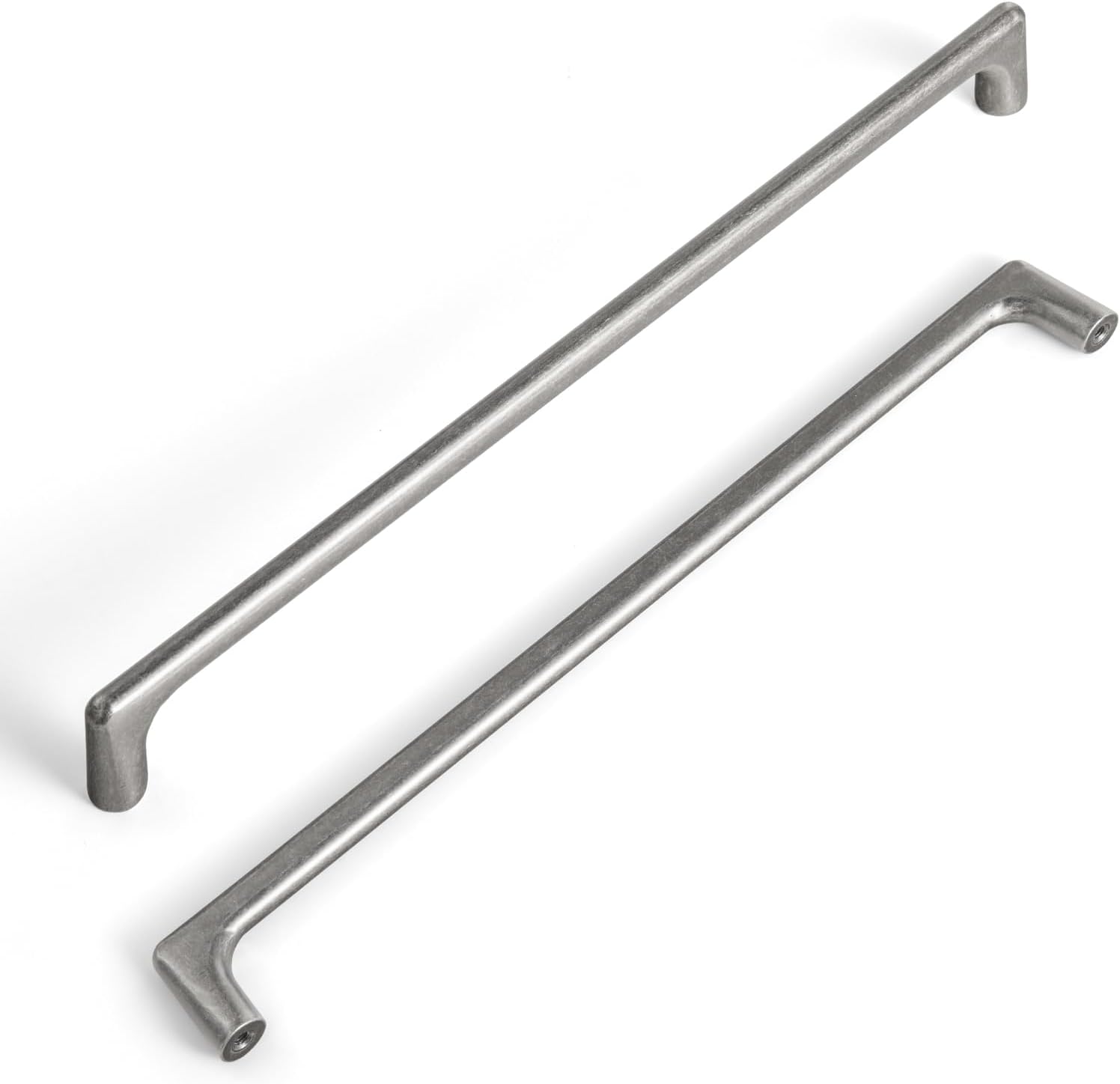 Goo-Ki Antique Silver Cabinet Pullls with 10 ''（256mm Hole Centers- Retro Style Zinc Alloy Cabinet Handles for Dresser,Wardrobe,Cupboard-,6 Pack