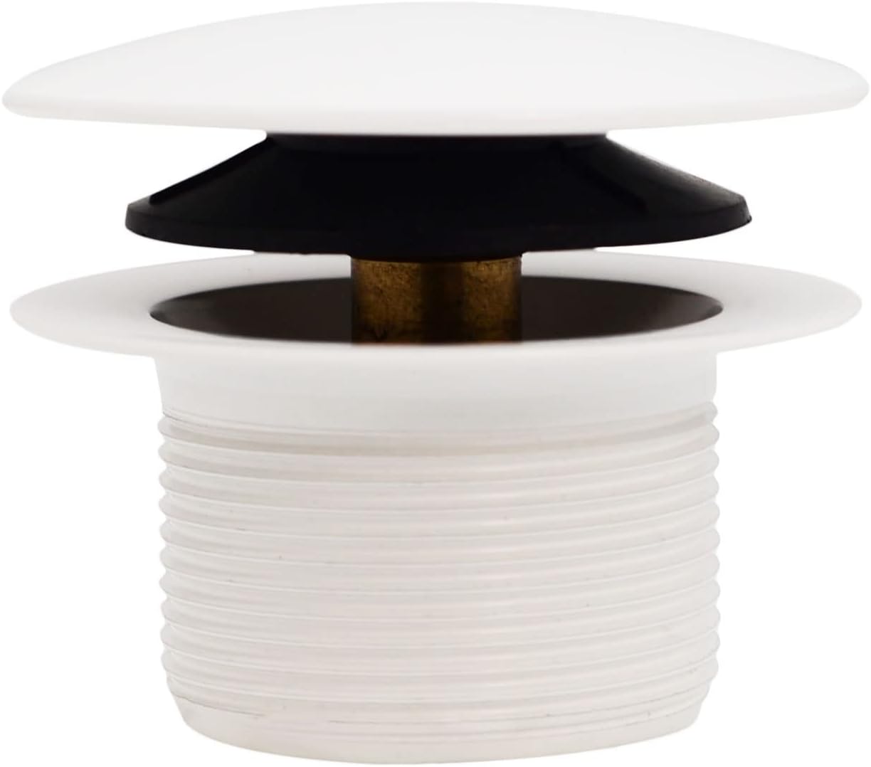 Westbrass D398R-50-50 1-1/2' NPSM Coarse Thread Mushroom Tip-Toe Bathtub Drain Stopper, Powder Coat White (50-Pack)