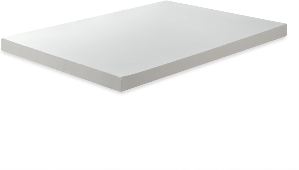 Mellow 4 Inch Memory Foam Mattress Topper with Cover, Calming Green Tea Infusion, Cal King