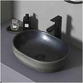 Bathroom Sinks Small Countertop Basin Oval Washbasin Household Bathroom with Accessories Console Sinks(