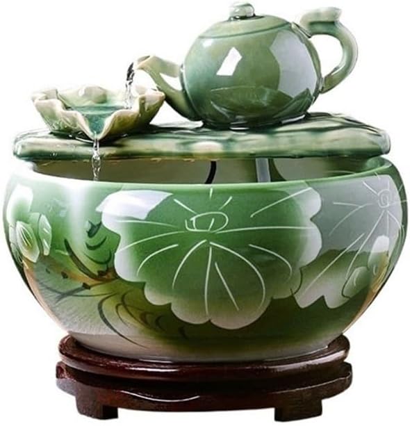 Tabletop Fountain Indoor Water Fountain, Tabletop Waterfall, Desktop Simulation Scenery Decoration(XL)