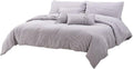 MICHAEL AMINI Grant 5-Piece King Linen Duvet Set - Charcoal