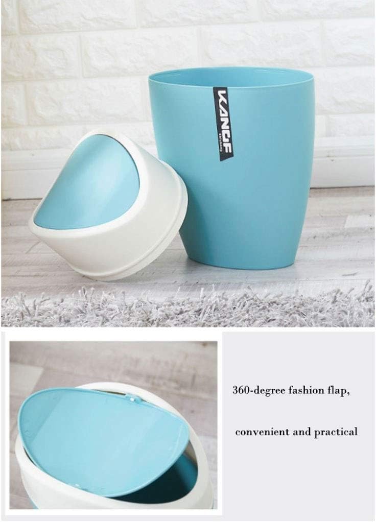 Long Handle Toilet Brush and Trash Can with Lid Set Toilet Brush and Trash Can Ideal for Bathroom Storage and Cleaning Toilet Brush and Holder (Color : Blue A) (Gray a)