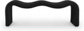 Meridian Furniture 22097Black Willow Collection Modern | Contemporary Bench with Soft Black Microsuede Corduroy Fabric, Iron Metal Inner Frame, 56.5' W x 18' D x 19' H, Black