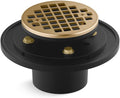 KOHLER K- 22671-2MB ROUND DESIGN TILE-IN SHOWER DRAIN, Vibrant Brushed Moderne Brass