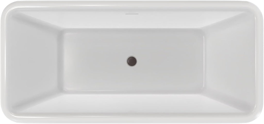 Crest 70-7/8 in. L x 32-2/3 in. W x 23-5/8 in. H Freestanding Acrylic Bathtub, Oil Rubbed Bronze Drain