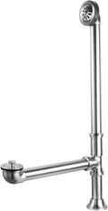 Elements of Design Essentials DS2081 Clawfoot Tub Waste and Overflow Drain, Polished Chrome
