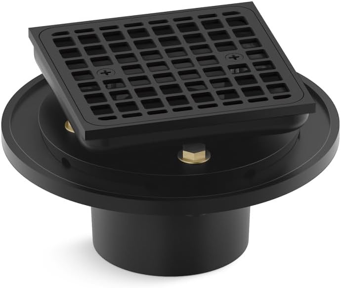 KOHLER K- 22673-BL SQUARE DESIGN TILE-IN SHOWER DRAIN, Matte Black