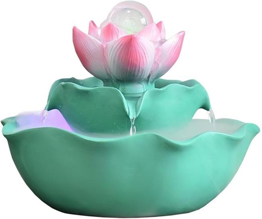Tabletop Fountain Tabletop Fountain 3-Tiers Small Waterfall Fountains for Bedroom Living Room Office(Medium)