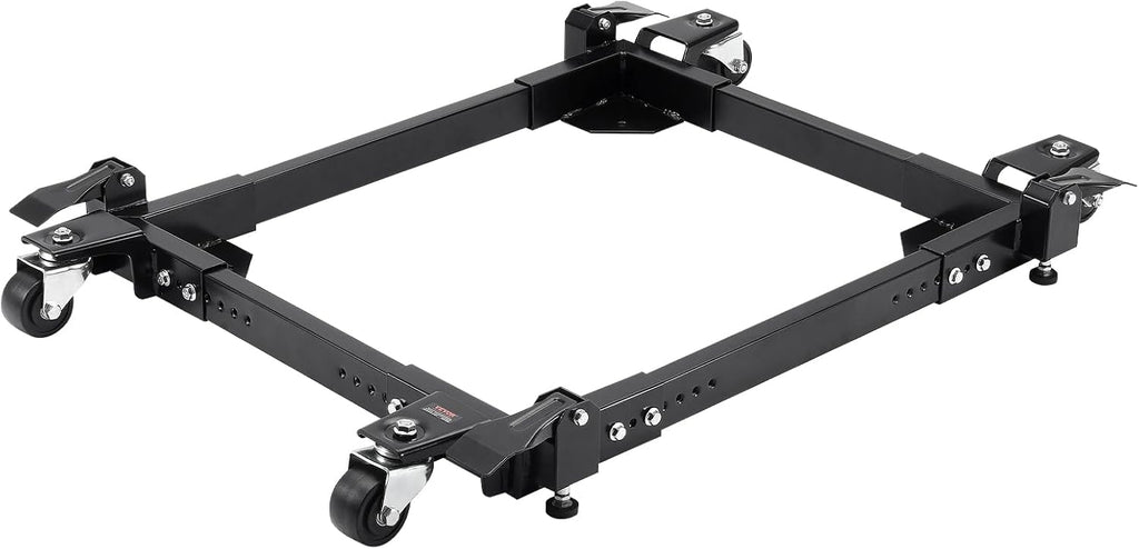 VEVOR Mobile Base, 1500 lbs Capacity, Adjustable from 20' x 24.5' to 28' x 33.5', Heavy Duty Universal Mobile Base Stand with 4 Swivel Wheels, for Woodworking Equipment, Bandsaw, Power Tool, Machine