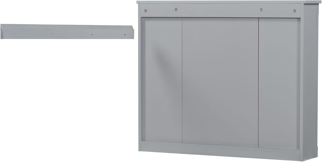 Merax Medicine Cabinet with Mirror, Wall Mount Bathroom Cabinet 35' x 28' Over Toilet Storage Cabinet Organizer with Door and Open Shelves, Mirrored Bathroom Wall Cabinet