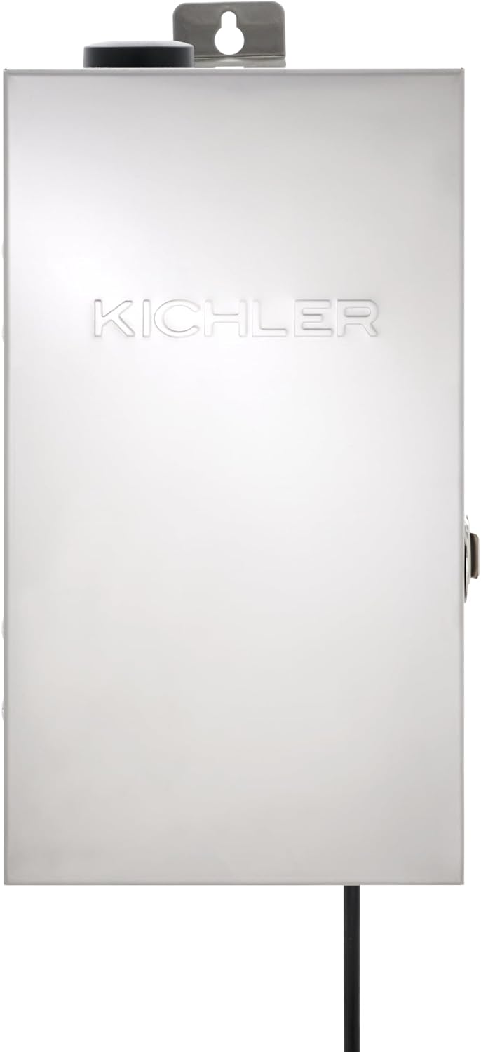 Kichler Smart Control Transformer, Low Voltage Landscape Lighting Transformer, 300 Watt Capacity, Stainless Steel, (7.4' W x 6' H x 13.78' L), 15SCT300SS