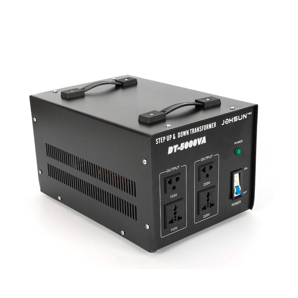 Voltage Converter Transformer, 5000VA Heavy Duty Step Up/Down Transformer Converter(220V to 110V, 110V to 220V), Circuit Break Protection, CE Certified (5000VA)