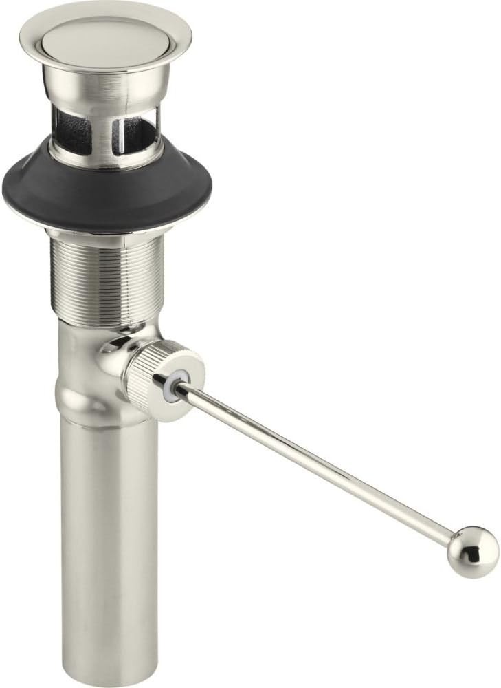 Kohler K-7114-A-SN Premier Pop-Up Drain, Exposed, with Overflow, Vibrant Polished Nickel