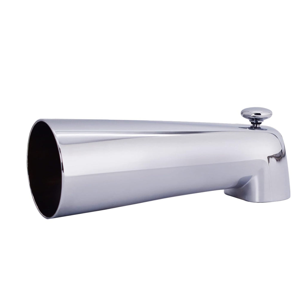 Westbrass E507D-1F-25-26 E507D-1F 7' Reach Wall Mount Tub Spout with Diverter, 25-Pack, Polished Chrome, 25 Count