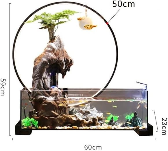 Water Fountains Indoor Living Room Water Ornaments TV Cabinet Circulating Water Rockery Landscaping Desktop Fish Tank Office Porch Decoration Tabletop Fountain