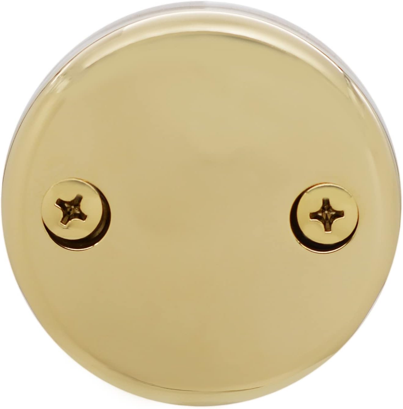 Westbrass A3264-01 22-1/2' Brass Bath Waste & Overflow Assembly with Pull Drain Plug and 2-Hole Faceplate, Polished Brass