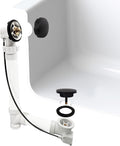 Westbrass A50P45BJ-62 1-1/2' Sch. 40 PVC 45' Cable Driven Bath Waste Kit with Ball Joint Head and Brass Trim Drain Kit, Matte Black