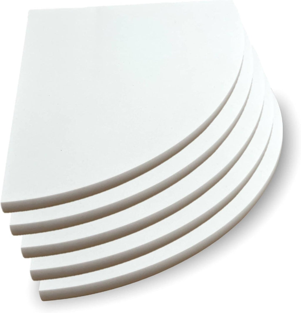 Tenedos Premium Quality Pure White Engineered Marble Bathroom Shower Corner Shelf Polished 9x9 inch - Maintenance Free, Stain Resistant (5)