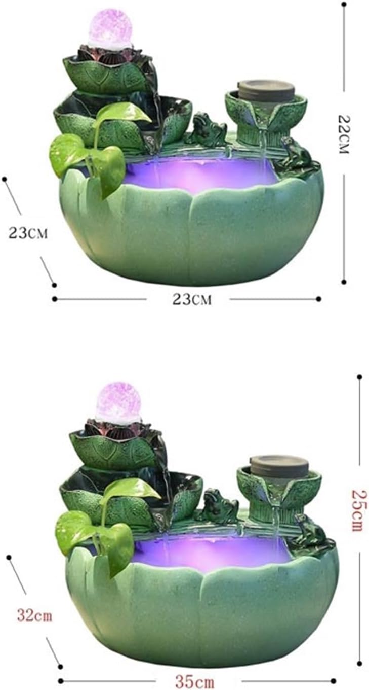 Tabletop Fountain Relaxation Waterfall Fountain Indoor Water Feature Fish Tank for Home and Office Decor(Small)
