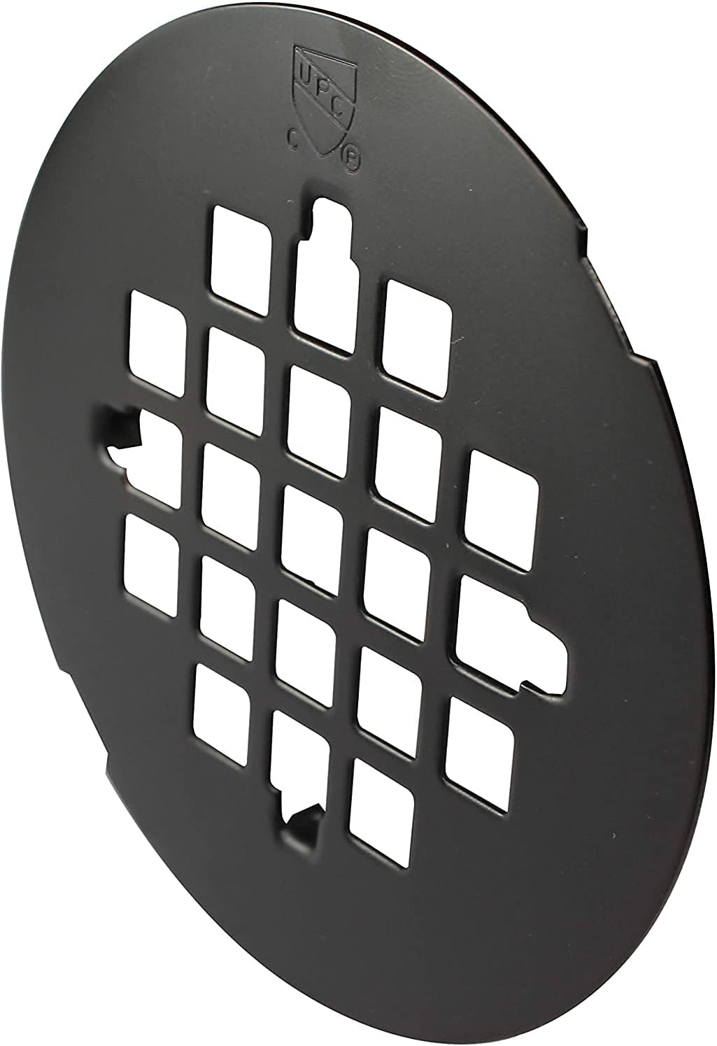 Westbrass D206P-50-12 2' No-Caulk PVC Compression Shower Drain with 4-1/4' Round Grid Cover, Oil Rubbed Bronze (50-Pack)