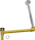 Westbrass 24' Direct Outlet Semi-Exposed Waste & Overflow with Ball Joint and Tip-Toe Drain, Powder Coat White, 7932420BJHRDC-50