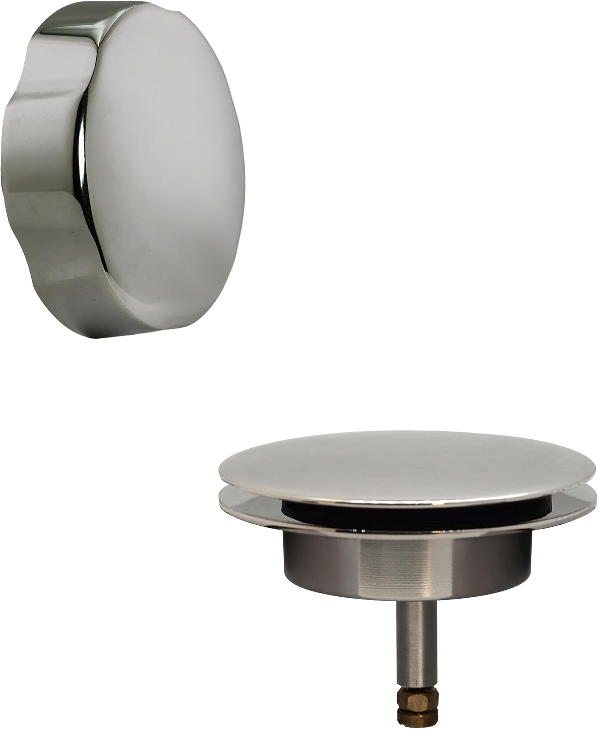 Westbrass A50P45BJ-05 1-1/2' Sch. 40 PVC 45' Cable Driven Bath Waste Kit with Ball Joint Head and Brass Trim Drain Kit, Polished Nickel