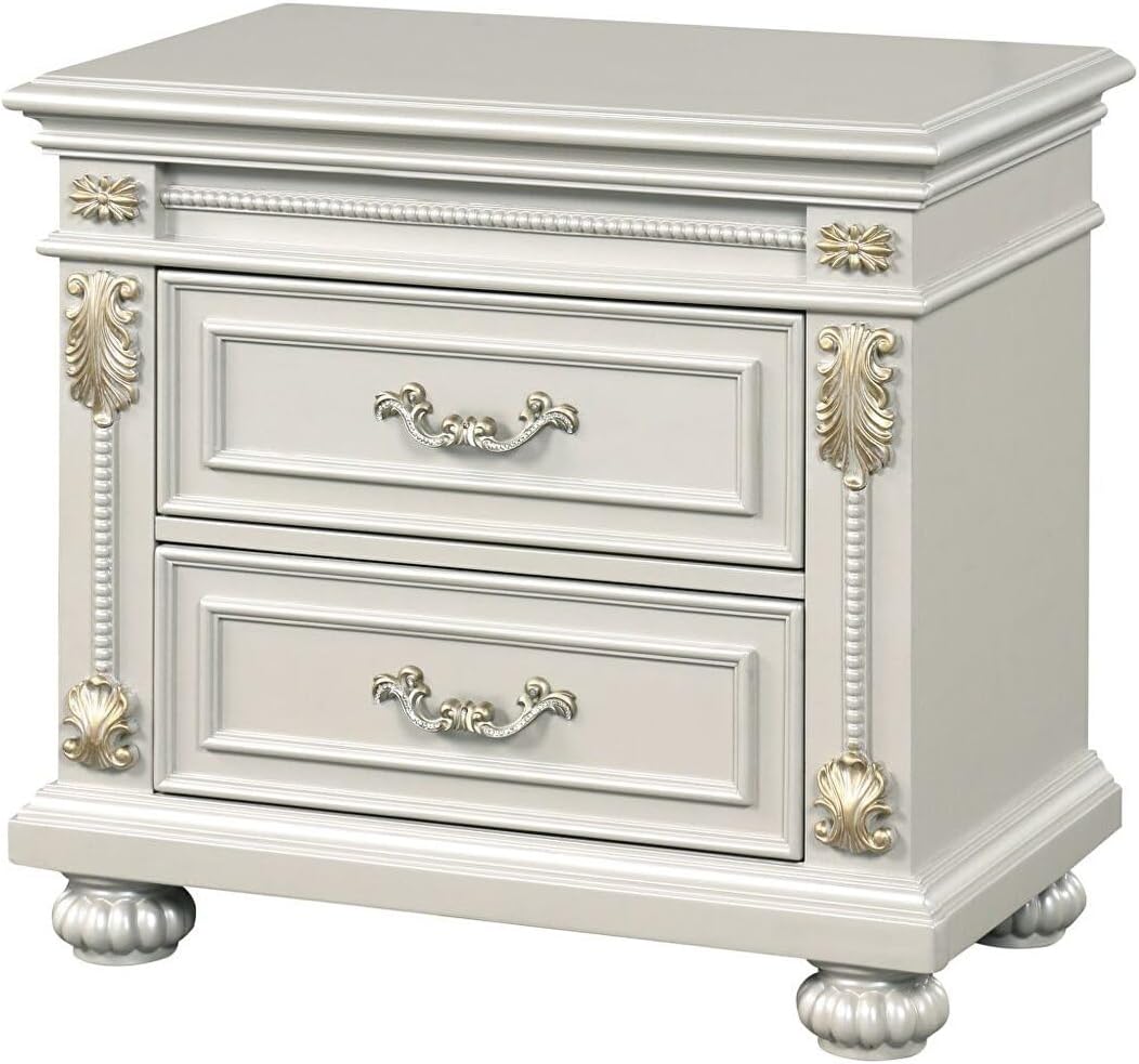 First of a Kind Cosmos Furniture Destiny White Queen 5 Piece Bedroom Set