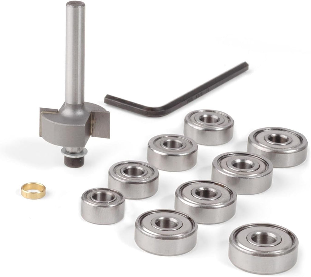 StewMac Binding Router Bit Set, Standard Set with 9 Bearing Sizes