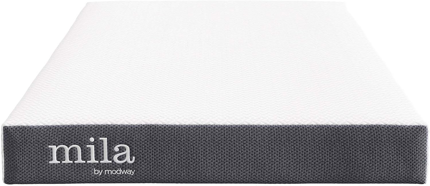Modway Mila 6' Twin XL Mattress - Firm 6 Inch Twin XL Mattress - 10-Year Warranty White