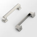 3-3/4 Inch Brushed Satin Nickel Cabinet Pulls 5 Inch(128mm) Hole Center Cabinet Hardware Kitchen Cabinet Handles for Bathroom Drawer Dresser Pulls 30 Pack