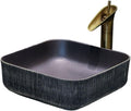 Vanity Sink Art Basin Simple Round Washbasin Retro Bathroom Sinks Outdoor Patio Washbasin High-Grade Ceramic Countertop Basin with Accessories Bathroom Sink