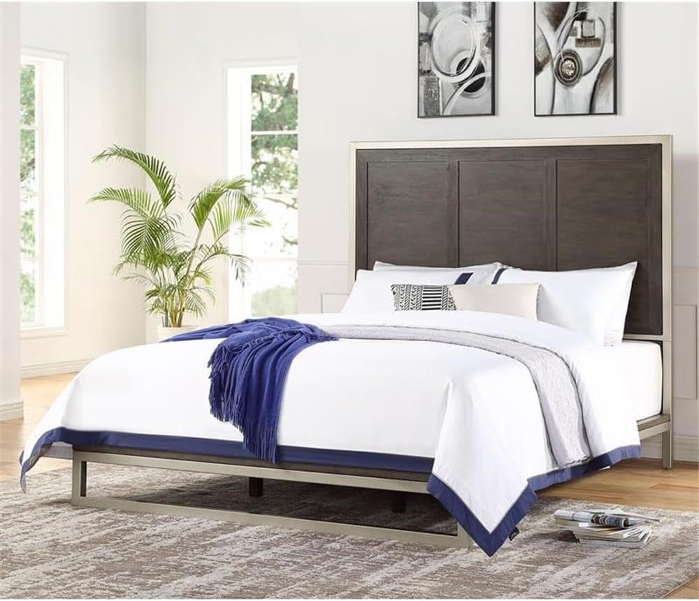 Steve Silver Broomfield Walnut Engineered Wood King 5-Piece Bedroom Set