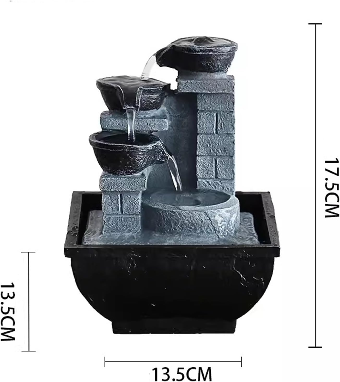 Tabletop Fountain Rockery Circulating Water Fountain Desktop Small Decoration Home Living Room TV Cabinet Porch Decoration Desktop Fountain (Color : 03)