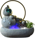 Tabletop Fountain Fountain Water Feature Small Waterfall Fountains, Desktop for Meditation Relaxation(Blue)