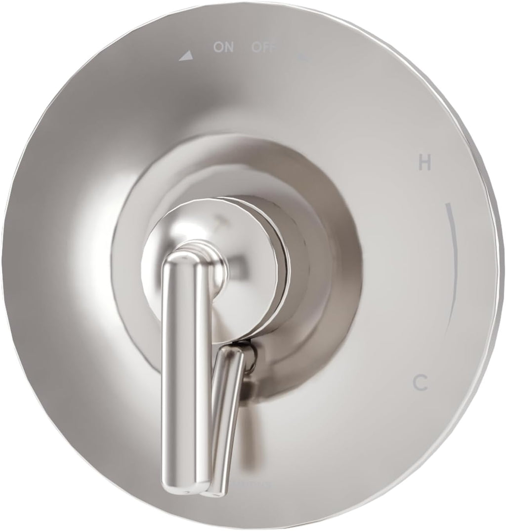Symmons Birch Wall Mounted Shower Valve Trim with Volume Control Lever in Satin Nickel (Valve Not Included) - S5990STNTRM