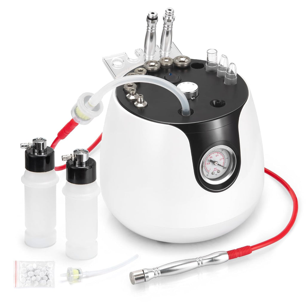 UNOISETION 3-in-1 Diamond Microdermabrasion Machine, 65-68cmHg Suction Power Professional Dermabrasion Machine for Beauty Salon Esthetician, 12 Replaceable Tips, Suitable for All Skin Types