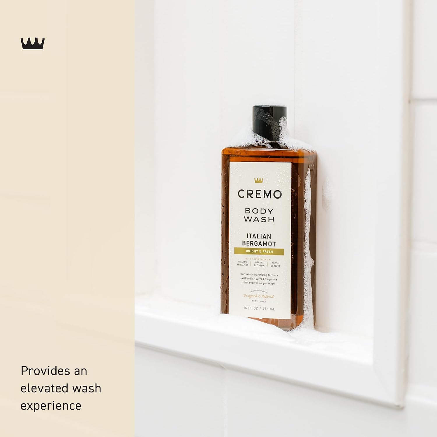 Cremo Body Wash for Men, Rich-Lathering Italian Bergamot, 16 Fl Oz (Pack of 12)