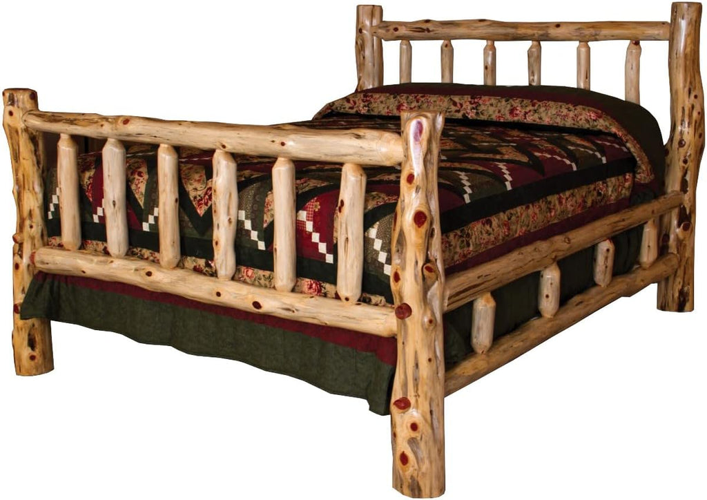 Furniture Barn USA-Rustic Lod Bedroom- Red Cedar Log Queen Mission-Style Bedroom Set