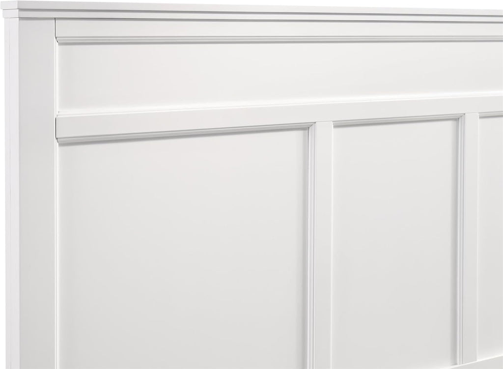 New Classic Andover 5-Piece Wood King Bedroom Set with 2 Nightstands in White